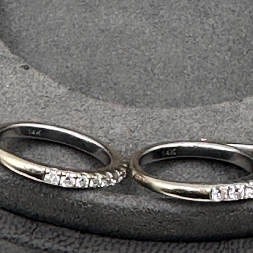 Vera Wang Love Collection 2CTW 14K WG 3/4 Princess Cut Size 4 Wedding Set - Picture 16 of 16